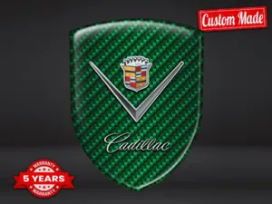 Cadillac Adesivi Resina Premium Badge Lusso Auto Sportive